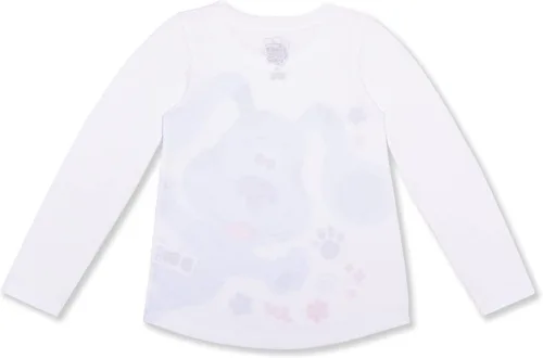 Vista 3 de Nickelodeon Blue's Clues - Conjunto de camisa y leggings de manga larga para niña, color rosablanco