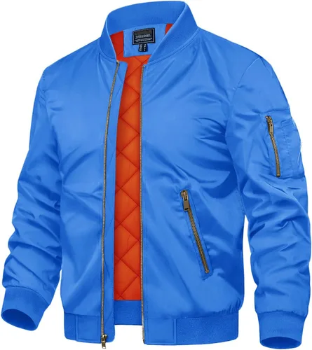 Vista 12 de TACVASEN - Chaquetas de hombre. Chaqueta bomber de otoño e invierno, acolchada, con cremallera completa, cálida, de estilo casual