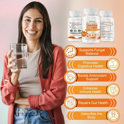 Vista 3 de inGreens Suplemento de apoyo Candida 11 en 1, sobrecrecimiento antifúngico, desintoxicación intestinal y salud intestinal para mujeres y hombres