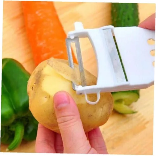 Vista 3 de Cortador de verduras Queso Rallador de patatas Pelador de pepino Pelador de lufa Trituradora multifunción Herramientas de cocina