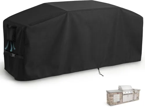 Vista 12 de Cubierta de Parrilla para Parrilla Hibachi, Cubierta de Parrilla de Mesa Pequeña Impermeable para Exteriores de Servicio Pesado, Cubierta