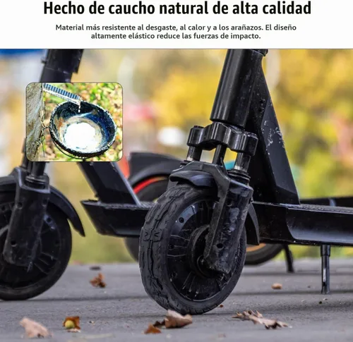 Vista 4 de Neumático de vacío todoterreno 100/65-6.5, neumático de repuesto de scooter eléctrico de 11 pulgadas, con válvula de aire de neumático, compatible