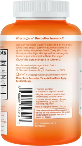 Vista 11 de Qunol - Gomitas de cúrcuma sin azúcar, 500 mg, goma de ultra alta absorción, 90 unidades Gluten Free Supplement that Supports Joint Health and a
