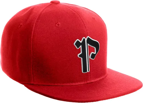 Vista 847 de Daxton Gorra clásica con visera de billete plano con letras del alfabeto inglés antiguo de la A a la Z
