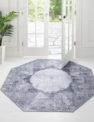 Vista 14 de Unique Loom Yara Collection - Alfombra Nayer (2' x 3' 1" Rectángulo, Gris Marfil)