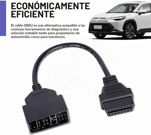 Vista 5 de Cable OBD2 de 22 pines OBD1 a 16 pines, adaptador de conversión funciona con herramientas de escáner OBD2, arnés de diagnóstico flexible