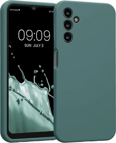Vista 94 de kwmobile Funda compatible con Samsung Galaxy A13 4G - Funda delgada de silicona TPU - Acabado suave al tacto - Amarillo radiante