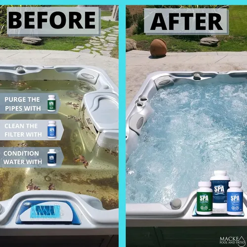 Vista 7 de Spa Marvel - Tratamiento y acondicionador más esponja absorbente de aceite para bañera de hidromasaje, 1 paquete