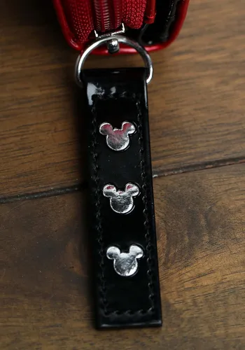 Vista 5 de Disney Mickey and Minnie Billetera en relieve, patente roja y negra, talla única, negro, rojo (Red/Black Patent)