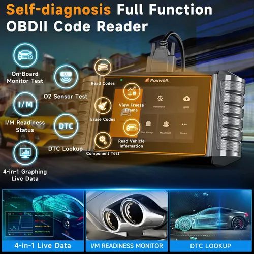 Vista 4 de FOXWELL BT705 12V 24V probador de batería de coche NT716 OBD2 escáner ABS/SRS/motor/transmisión diagnósticos