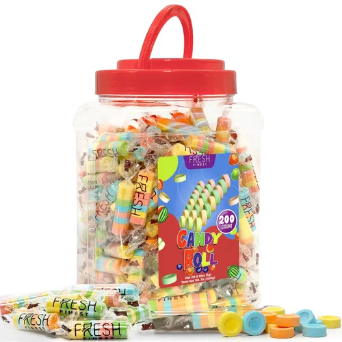 Vista 11 de Pulseras de dulces a granel de 48 unidades con envoltorio individual de Fresh Finest - Pulseras de dulces novedosas. Perfectas para recuerdos