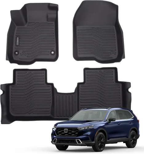 Vista 11 de Auxko Alfombrillas para todo tipo de clima, tapete de carga con respaldo para Honda Pilot 8 pasajeros 2016-2022, forros de elastómero termoplástico