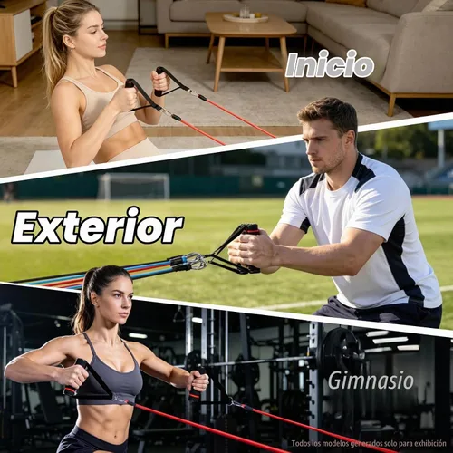 Vista 3 de Resistance Bands Set, Himaly Exercise Bands Strength Training Fitness Bands Workout Elastic Bands with Legs Ankle Straps, Door Anchor, Handles &