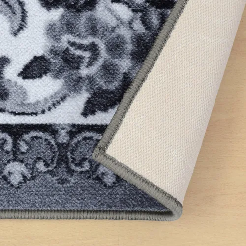 Vista 5 de Superior Alfombra antideslizante Seraphina para interiores, lavable y negro-blanco