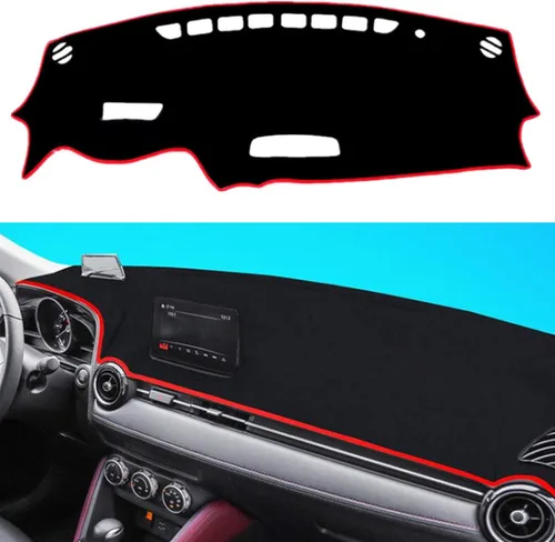 Vista 2 de Cubierta de salpicadero para Mazda CX-3 CX3 2015-2017 2018 2019 cubierta de tablero de salpicadero, parasol protege la alfombra antirreflejos