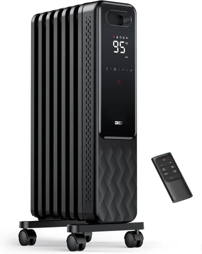 Vista 9 de Dreo Calentador de Radiador, Perillas Dobles, 8 Protecciones de Seguridad, Calentadores Eléctricos de Espacio de 1500W para Uso Interior Habitación