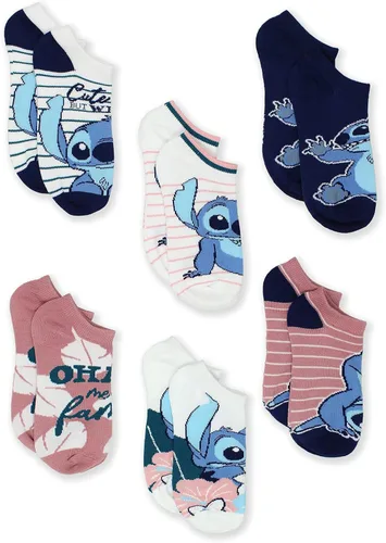 Vista 3 de Disney Lilo Stitch Kids Adults 6 pack Socks Set