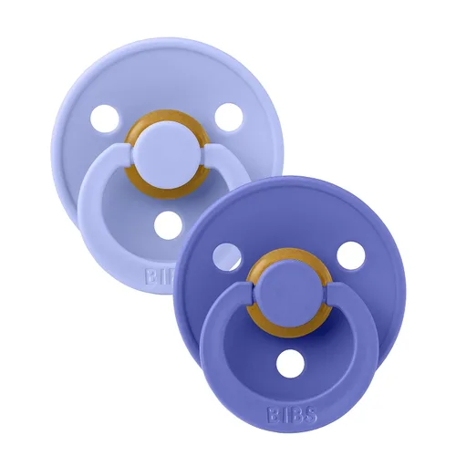 Vista 114 de BIBS - Paquete de 2 chupetes para bebés, goma natural libre de bisfenol A, hechos en Dinamarca, colección Colour, para bebés de 18+ meses, azul bebé