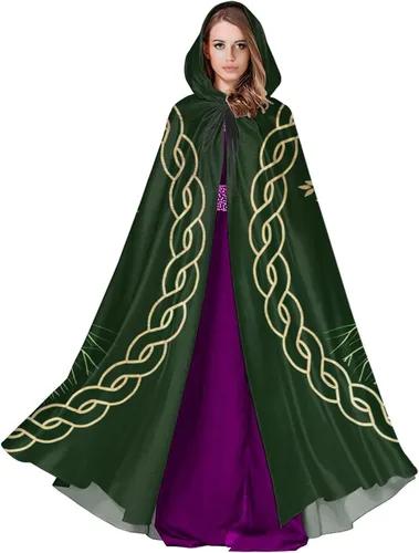 Vista 2 de Capa con capucha de Halloween para adultos, hombres y mujeres, sudaderas con capucha de Navidad, disfraces de cosplay