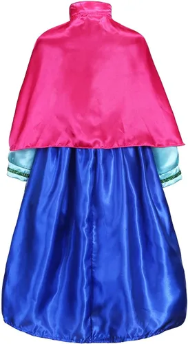 Vista 2 de NALIGO Disfraz de princesa para niñas, disfraz de cosplay para cumpleaños, Navidad, trajes con accesorios