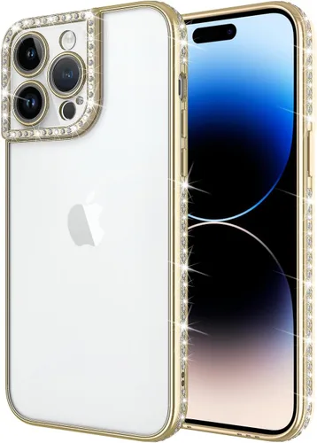 Vista 10 de Funda diseñada para iPhone 11 Pro Max con purpurina, cubierta de lujo con incrustaciones de diamantes para mujeres y niñas con protector de cámara