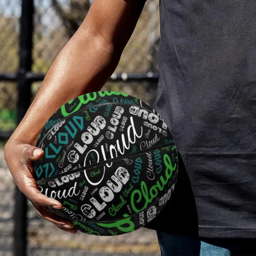 Vista 2 de Baloncesto personalizado con nombre, nombre impreso personalizado, tamaño 7 (29.5 pulgadas), talla 5 (27.5 pulgadas), regalo de cumpleaños, regalos