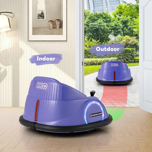 Vista 9 de Costzon Coche de parachoques eléctrico de 12 V para niños con control Morado oscuro