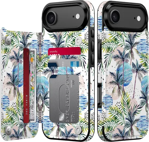 Vista 176 de LETO para iPhone 15 Pro Funda tipo cartera - Tapa tipo folio con patada - Diseños de moda - Tarjetero - Funda protectora para mujeres y niñas - 6.1