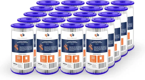 Vista 9 de Aquaboon Filtro de agua plisado de 1 micra de 10 x 4.5 pulgadas para reemplazo de filtro de agua de sedimentos para toda la casa, compatible