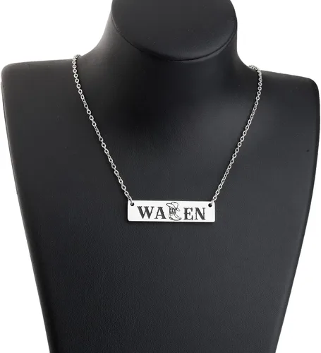 Vista 5 de OKEYCH Collar inspirado en la música country, regalo para mujeres occidentales, regalo para amantes de la música country (collar MW)