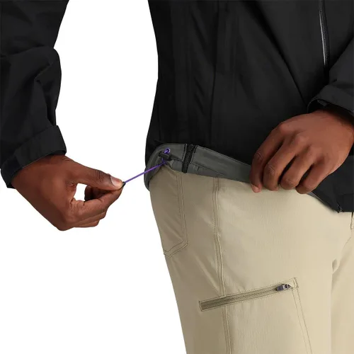 Vista 5 de Outdoor Research Chaqueta Foray II para hombre - Impermeable y resistente al viento con capucha