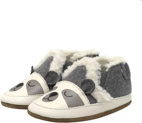Vista 37 de Robeez Zapatos de cuna con suela suave antideslizantes para bebés varones y unisex, pantuflas mocasines para bebés y niños pequeños, 0-24 meses Lino