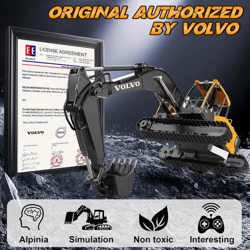 Vista 2 de DOUBLE E Excavadora Volvo RC 1:16 – Grado de hobby para adultos