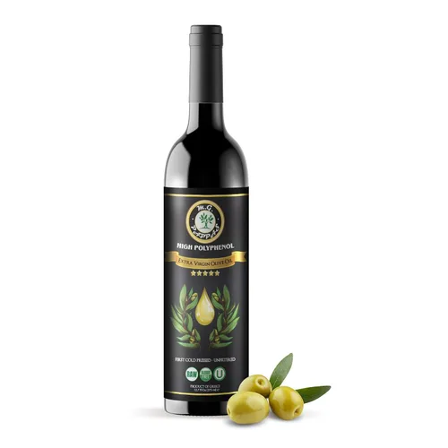 Vista 14 de M.G. PAPPAS Aceite de oliva extra virgen infundido con albahaca rico en polifenoles - Aceite de oliva griego prensado en frío y sin filtrar - Alto