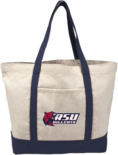 Vista 285 de Campus Lab Bolsa de lona con logotipo primario colegiado con bolsillo externo, bolsa de hombro reutilizable para ir de compras, playa Águilas A&m