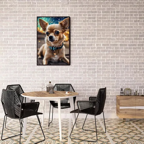 Vista 3 de Rompecabezas para adultos de 500 piezas, regalos temáticos de arte impresionista, Chihuahua (perro), arte de diseño único personalizado, desafío