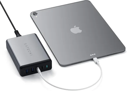 Vista 3 de Satechi Estación de carga de escritorio Pro USB C PD de 108 W, 2 puertos USBC PD y 2 puertos USB A, compatible con MacBook Pro 2025/2020/2019