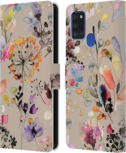 Vista 269 de Head Case Designs Officially Licensed Ninola Beige Wild Grasses Leather Wallet Case Compatible with Samsung Galaxy A07 4G