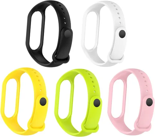 Vista 10 de KOMI Correa compatible con Xiaomi Smart Band 6, correa de silicona de repuesto para reloj inteligente Xiaomi Mi Band 7/6/5, pulsera ajustable