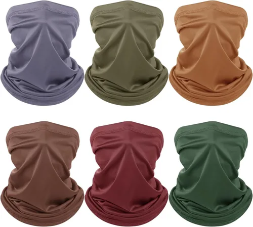 Vista 8 de Geyoga 6 piezas de protección UV para el verano, polaina de cuello refrescante, ropa para la cara, polaina para cuello, bufanda, protector solar