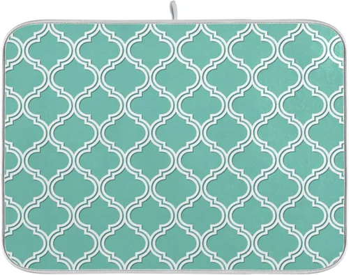 Vista 44 de Tapete de secado de platos súper absorbente, tapete de microfibra de secado rápido, 16 x 18 pulgadas, almohadilla de secado de platos de cocina