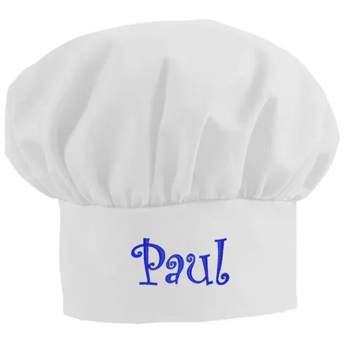 Vista 10 de Sombrero de chef bordado personalizado 65/35 poliéster/algodón fabricado en los Estados Unidos, Negro