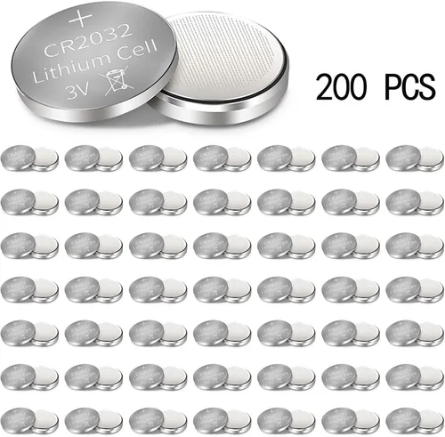 Vista 3 de 200pcs 2032 Batería, CR2032 batería de litio 3V moneda, CR2032 3V batería para llavero, batería de litio CR2032