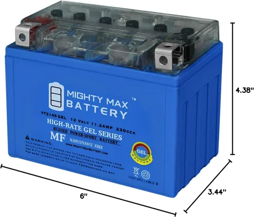 Vista 9 de Mighty Max Battery YTZ14S - Batería de repuesto de gel compatible con KTM 1090 Adventure 19