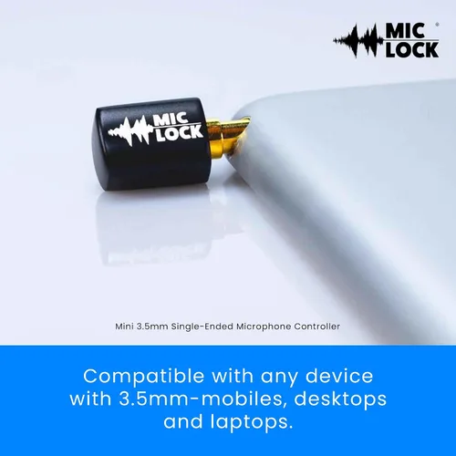 Vista 7 de Mic-Lock 0.138 in para puerto de auriculares, micrófono de audio y seguridad de datos, protector de privacidad para laptops, smartphones, tablets