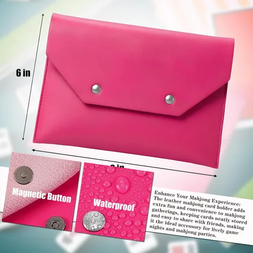 Vista 3 de American Mahjong - Juego de accesorios con tarjetas barajadoras, embrague