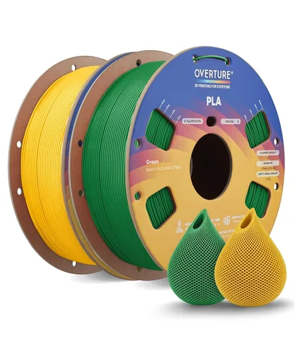 Vista 28 de OVERTURE Paquete de 10 filamentos PLA de 0.069 lbs (0.069 in), filamento de impresora 3D de herido ordenado, paquete de 10 bobinas de 2.2 libras