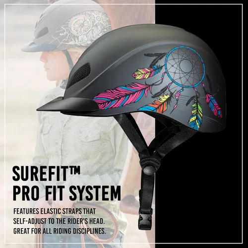 Vista 4 de Troxel Rebel Bold - Casco de equitación, perfil bajo, ligero, diseño ajustable, equipo de equitación de seguridad