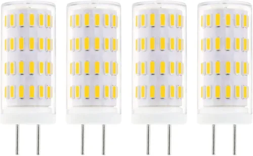 Vista 8 de Bombilla LED GY6.35 equivalente a 50 W halógena, CA/CC 12 V blanco cálido 2700 K, GY6.35 base bi-pin tipo JC bombilla para lámpara colgante, luz