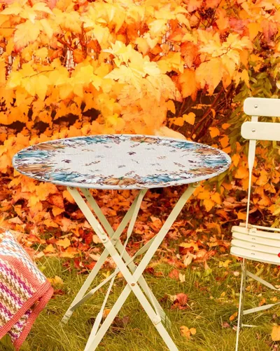 Vista 7 de Mantel ajustado para mesa redonda, mantel de otoño con hojas de otoño y calabaza de Acción de Gracias con borde elástico, mantel impermeable de Beige